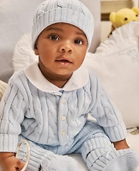 Polo Ralph Lauren Baby Boys Cotton Cable-Knit Cardigan & Pants Set