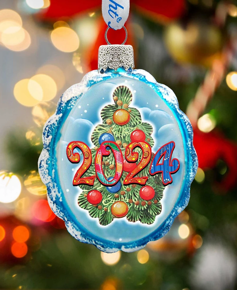 Designocracy 2024 Dated Keepsake Mercury Glass Christmas Ornaments G. DeBrekht