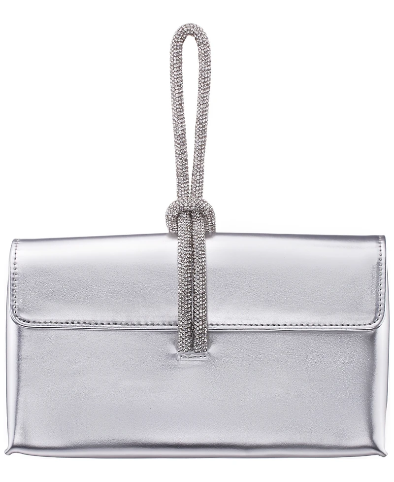 Nina Crystal Cord Handle Flap Small Handbag