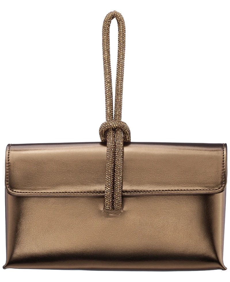Nina Crystal Cord Handle Flap Small Handbag