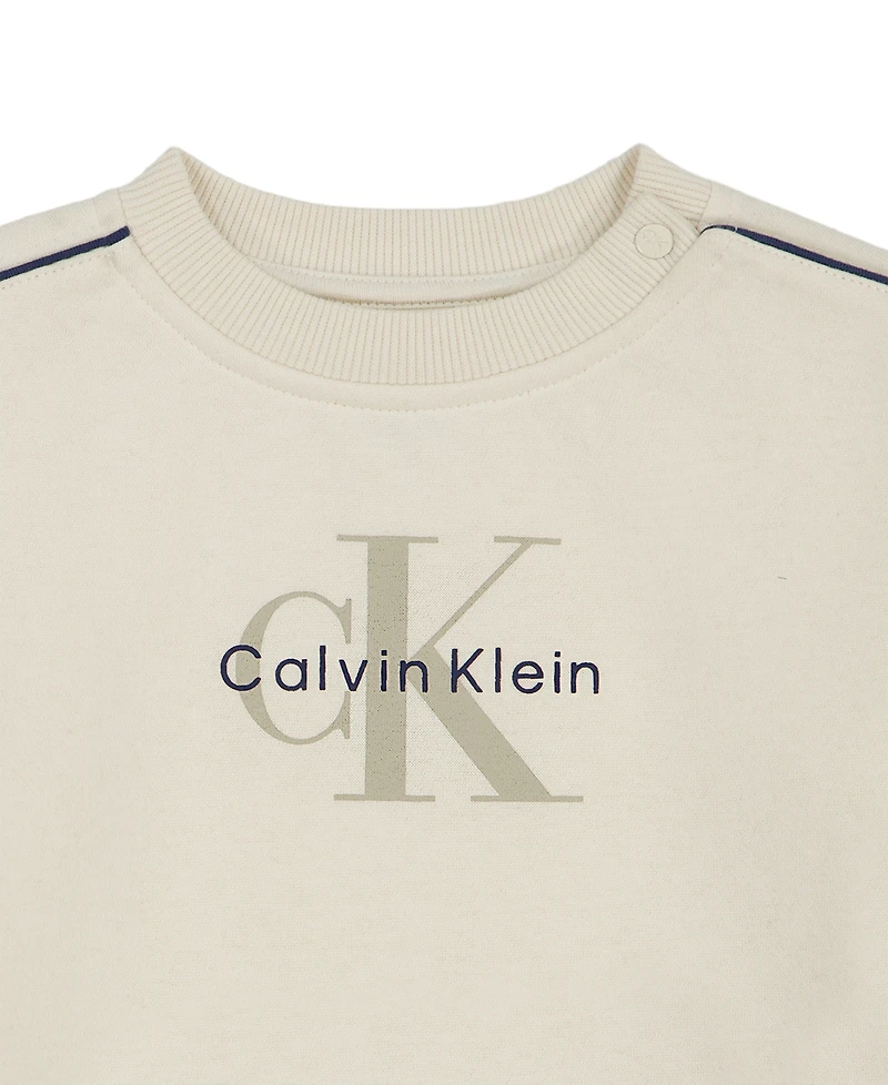 Calvin Klein Baby Boys' Long-Sleeve Sweatshirt and Pants, 2-Piece Set