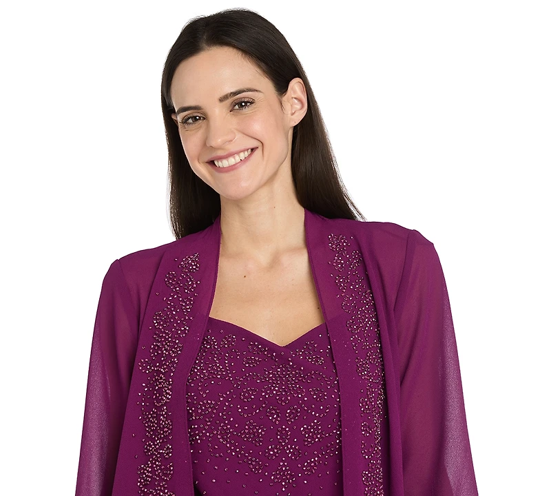 R & M Richards Petite Removable Jacket Dress 2-Piece Set