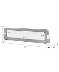 Slickblue Extra Long Foldable Bed Guard Rail for Children, Easy to Install and Store