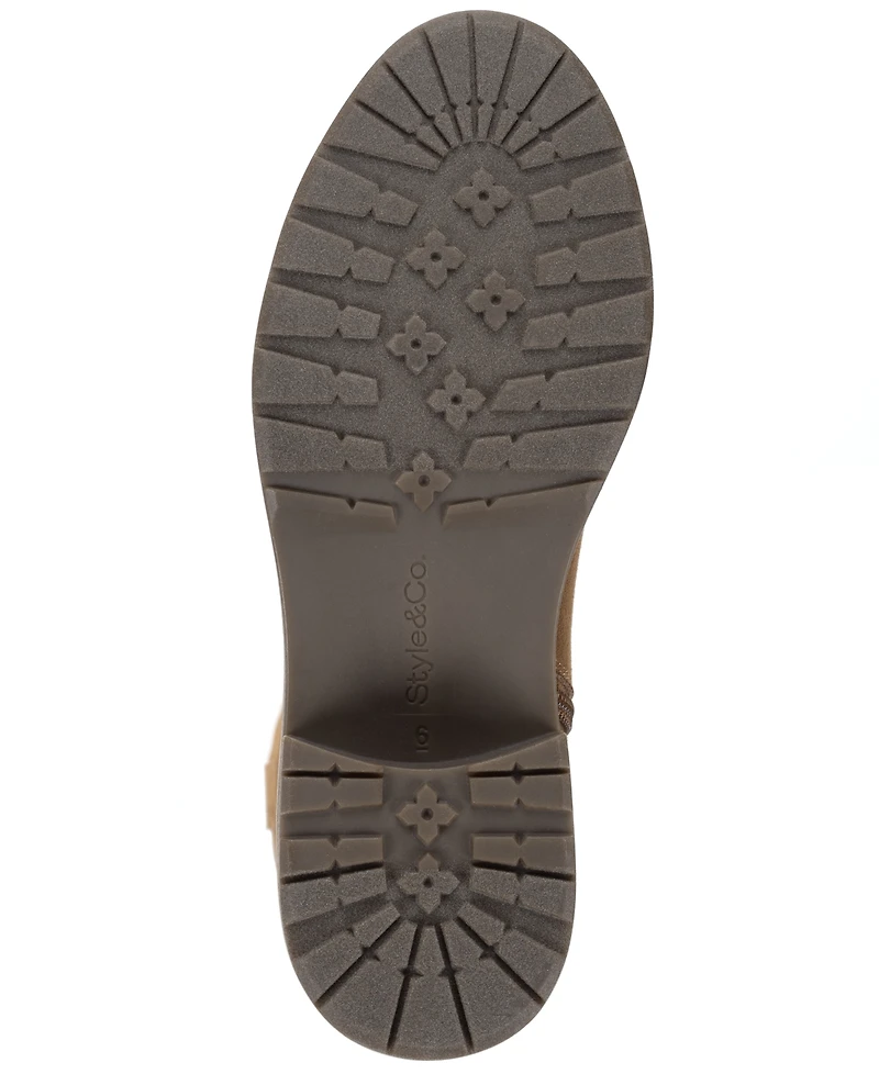Style & Co Women's Tiannaa Embroidered Round Toe Mid Shaft Boots, Macy's Exclusive