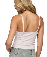 Edikted Women's Arwen Lacey Beaded Tank Top