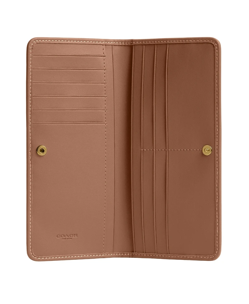 Coach Crystal Signature Jacquard Essential Slim Wallet
