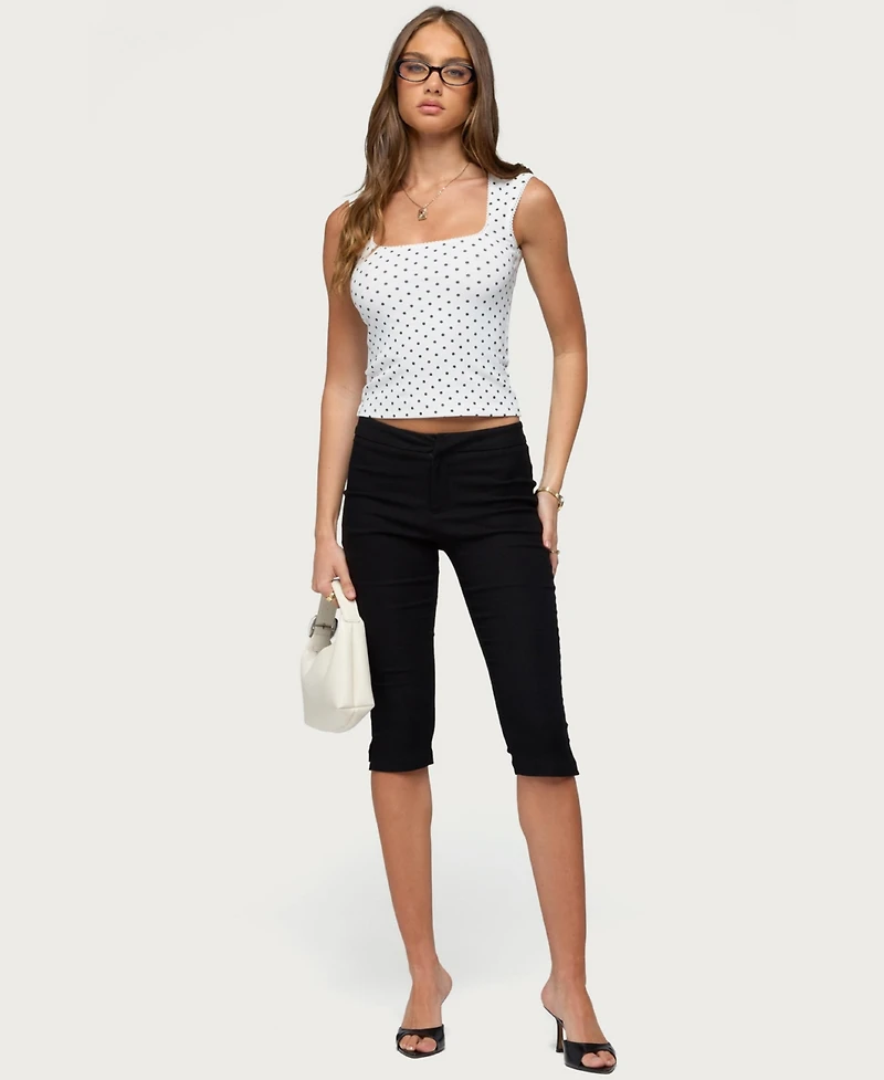 Edikted Women's Beena Polka Dot Square Neck Top