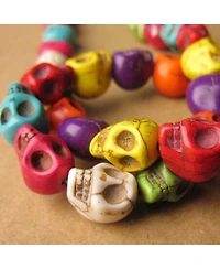 Sevorley 40Piece Set Stone Skull-Shaped Loose Beads for Diy Jewelry