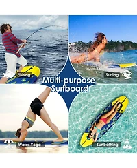 Sevorley 6 ft Foam Surfboard with 3 Detachable Fins, Leash