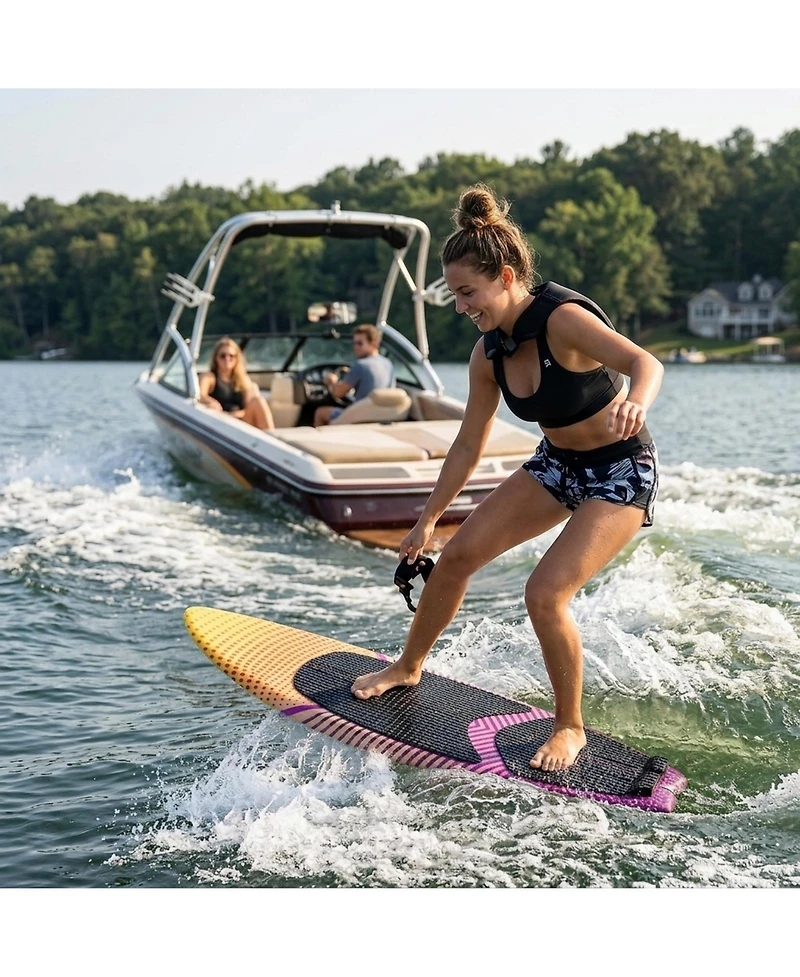 Sevorley 63-Inch Wakesurf Board with Eps Core, Eva Pad, and 3 Tail Fins