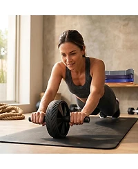 Sevorley Full Body and Core Strength Bundle with Resistance Bands and Ab Wheel