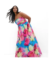 City Chic Women's Rosalee Sleeveless Print Maxi Dress