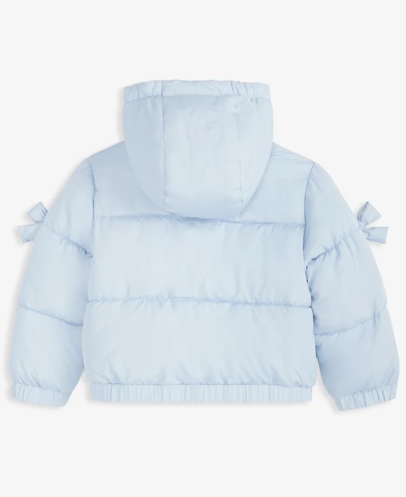 S Rothschild & Co Little Girls' 2T-6X Bow-Sleeve Hooded Bomber Jacket