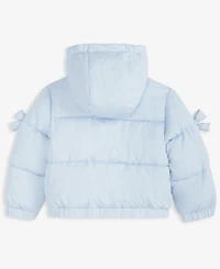 S Rothschild & Co Little Girls' 2T-6X Bow-Sleeve Hooded Bomber Jacket