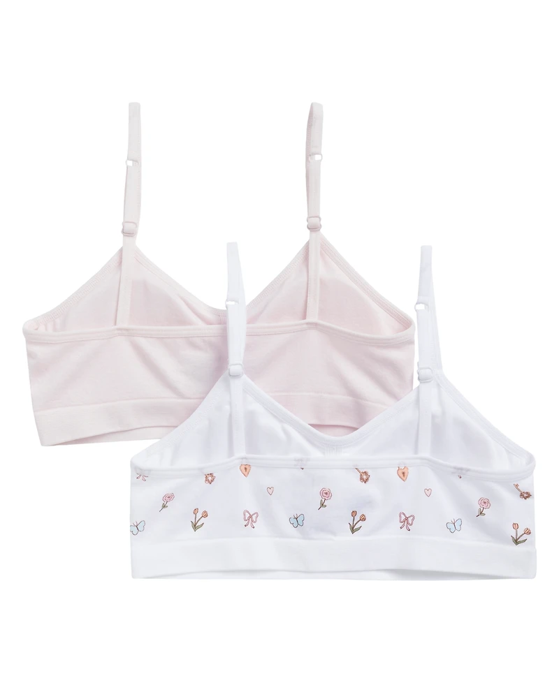 Maidenform Little & Big Girls 2-Pack Seamless Ruched Bras