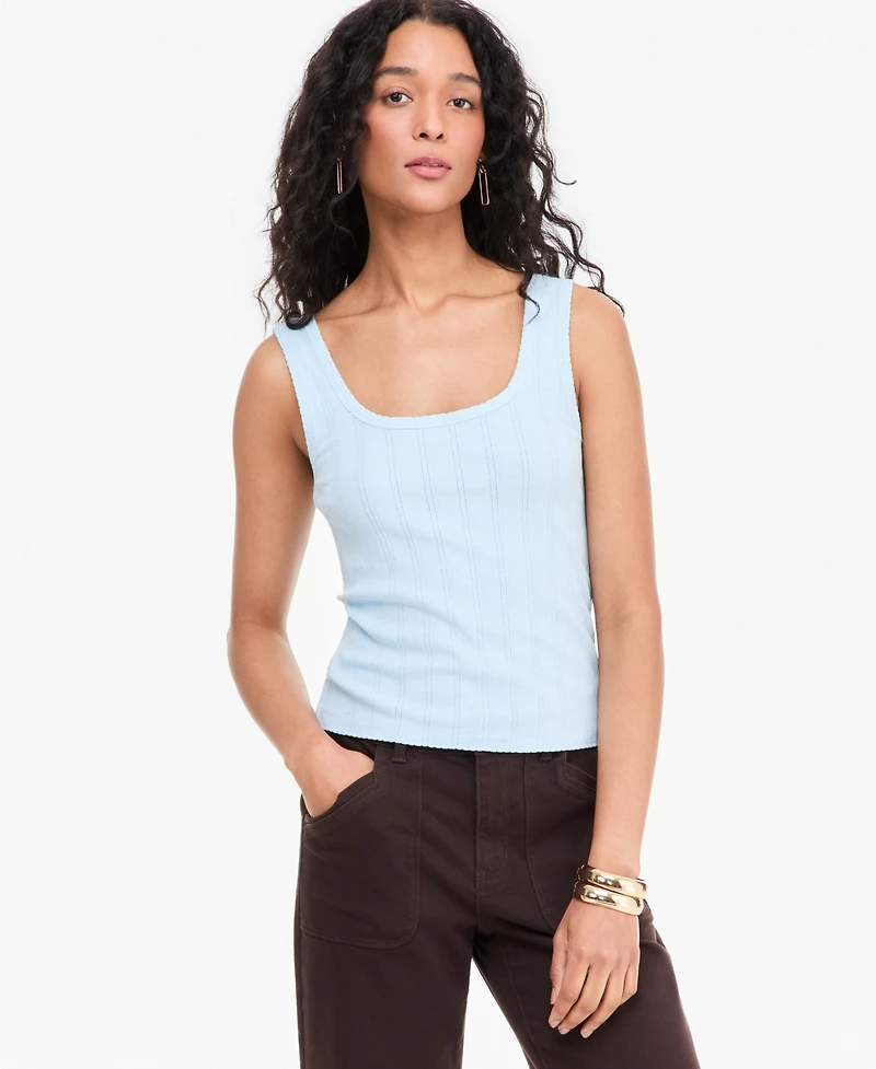 On 34th Women's Pointelle Rib Scoop-Neck Layering Tank, Macy's Exclusive