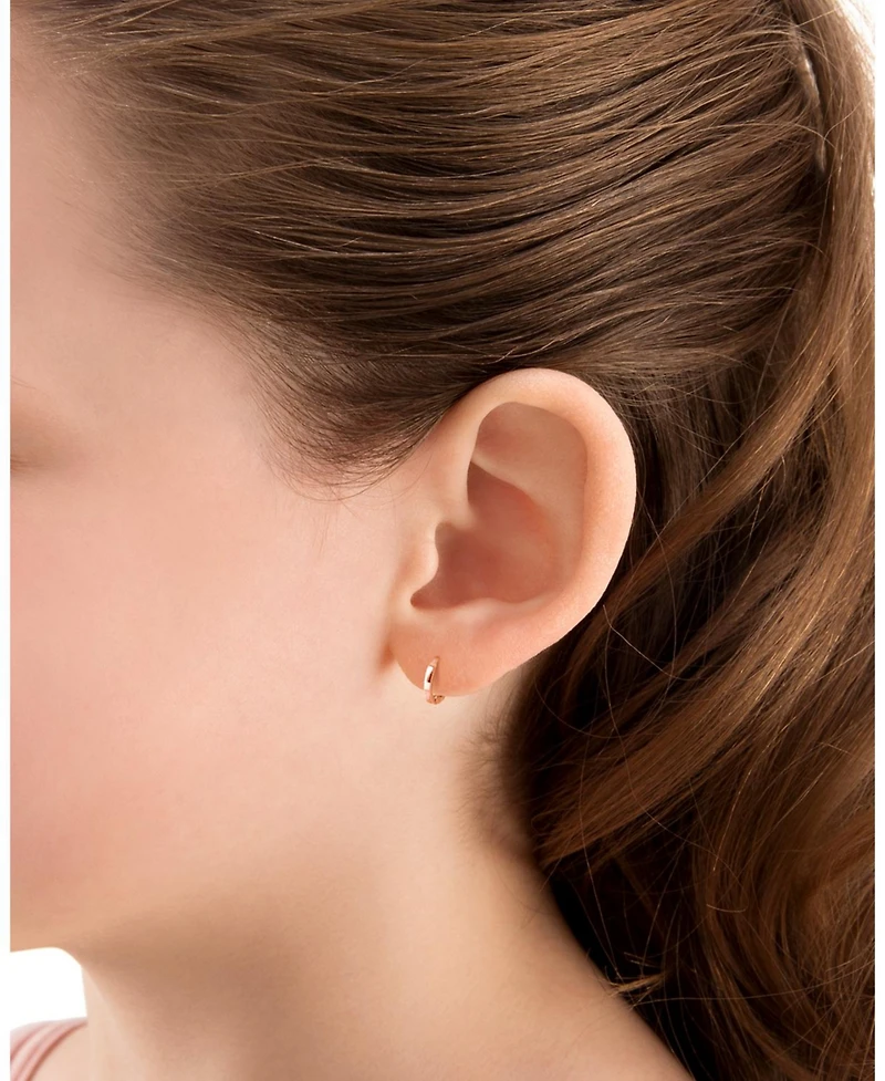 Tiny Blessings Children's 14K Gold Modern 9mm Girls' Huggie Hoop Earrings