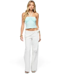 Edikted Women's Yolandi Ruched Halter Top