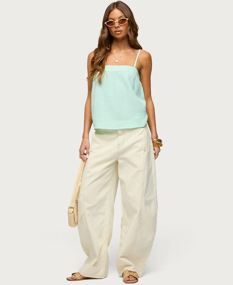 Edikted Women's Sapphire Textured Tank Top