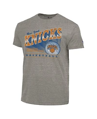 Champion Men's Gray New York Knicks Shooting Tri-Blend T-Shirt