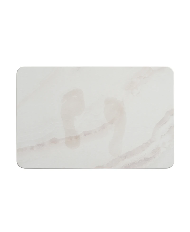 Vcny Home Marble Diatomite Stone Bath Mat, 16" x 24"