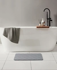 Vcny Home Carved Trellis Diatomite Stone Bath Mat, 16" x 24"