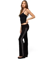 Edikted Women's Charly Foldover Stripey Flared Pants