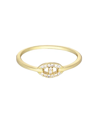 Adornia Gold Cubic Zirconia Link Ring