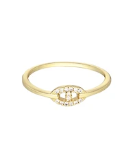 Adornia Gold Cubic Zirconia Link Ring