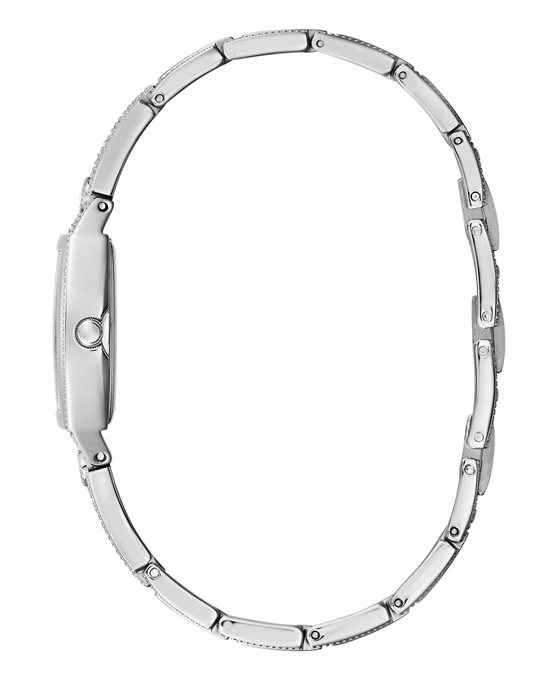 Guess Women's Silver-Tone Glitz Watch, 21mm