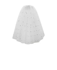 Miss Circle Women Sparkling Short Wedding Veil