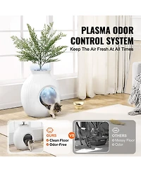 Cozito Plant Cat Litter Box Hidden Cat Litter Enclosure with 9.48 in Entrance and Lighting