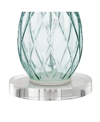 360 Lighting Rita Modern Accent Table Lamps Set of 2 with Round Risers 18 1/2" High Glass Shade for Bedroom Living Room Bedside Kids