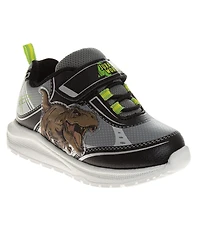 Universal Big Boys Jurassic World Light Up Fashion Sneakers Dinosaur Design Ready Easy On/Off Durable Comfort Fit