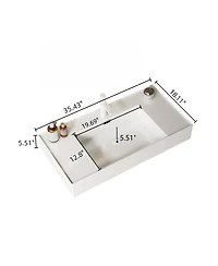 Sillysis Floating Bathroom Vanity with Acrylic Integrated Sink, Wall Mounted Shelf