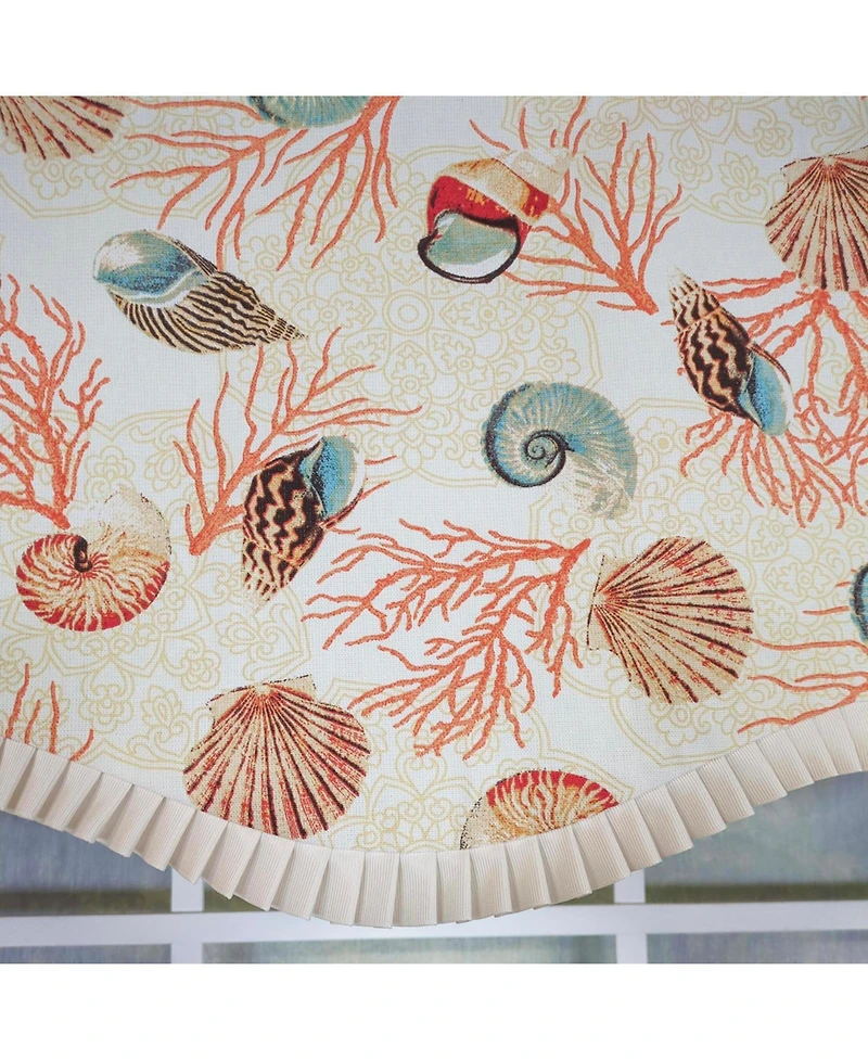 Rlf Home 100percentage Cotton Nautilus Provance With Lining Rod Pocket Window Valance
