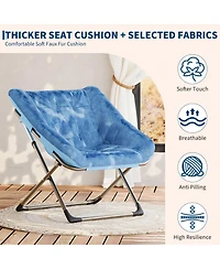 homfan Collapsible Faux Fur Saucer Chair