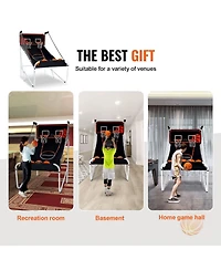 Sevorley Foldable 2-Player Basketball Arcade Game with 8 Modes and 5 Balls
