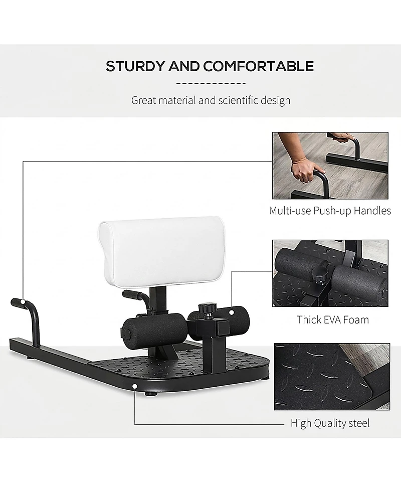 Sevorley 3-in-1 Padded Push-Up, Sit-Up, and Squat Machine for Home Gym Workouts