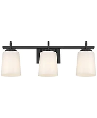 Possini Euro Design Barnes 24" High 3 Light Bathroom Vanity Wall Lamp Light Fixture Mount Over The Sink Mirror Hardwired