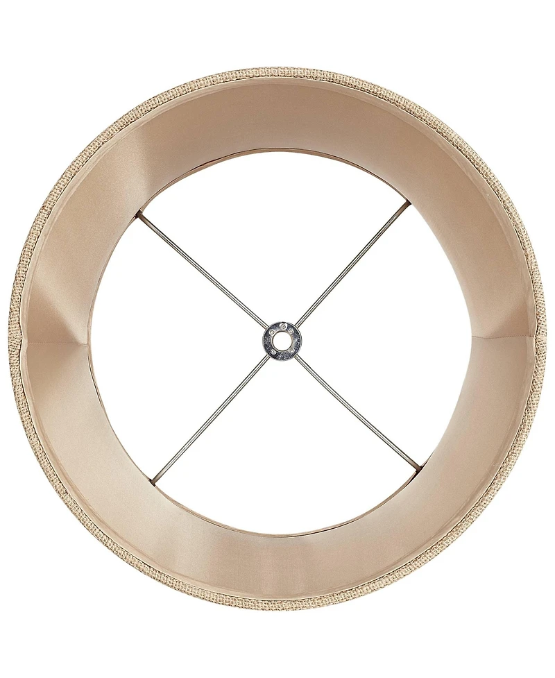 Springcrest Set of 2 Softback Drum Lamp Shades Small 10" Top x 12" Bottom x 8" High Spider Harp and Finial Fitting