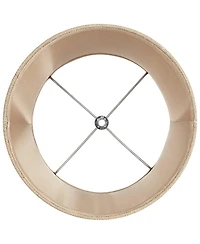 Springcrest Set of 2 Softback Drum Lamp Shades Small 10" Top x 12" Bottom x 8" High Spider Harp and Finial Fitting