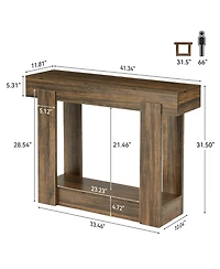 Tribesigns 41.34" Console Table with Storage Shelf, Narrow Entryway Table, Farmhouse Sofa Table Behind Couch
