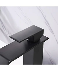 Midola Waterfall Spout Bathroom Faucet,Single Handle Bathroom Vanity Sink Faucet
