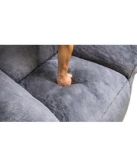 Streamdale Furniture Faux Fur Heart-Shaped Bean Bag Chair for Adults