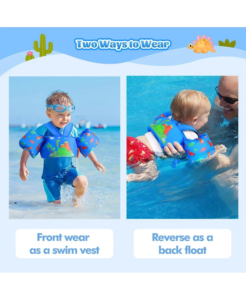 Aofar Swim Arm Band Vest Water Wings Pool Floaties Learn To Kids Mermaid