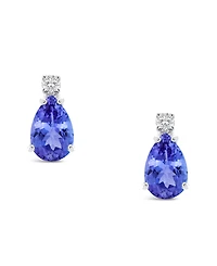 Tanzanite (3/4 ct. t.w.) & Diamond Accent Stud Earrings in 14k White Gold