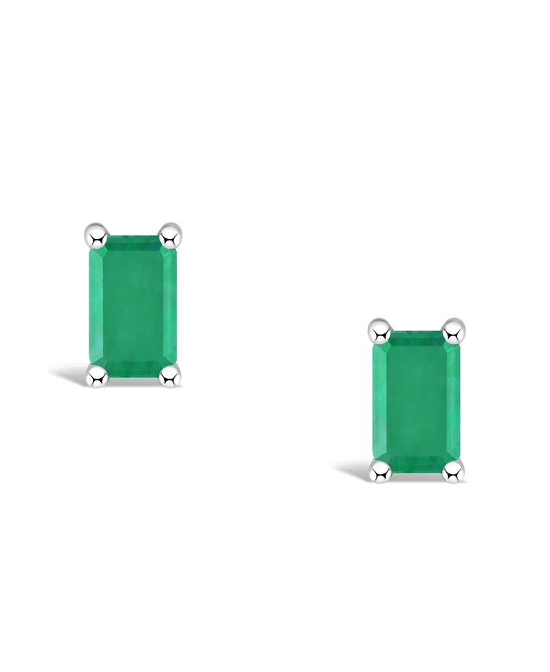 Tanzanite Stud Earrings (1/2 ct. t.w.) 14k White Gold (Also Emerald, Sapphire & Ruby)