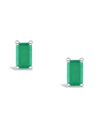 Tanzanite Stud Earrings (1/2 ct. t.w.) 14k White Gold (Also Emerald, Sapphire & Ruby)