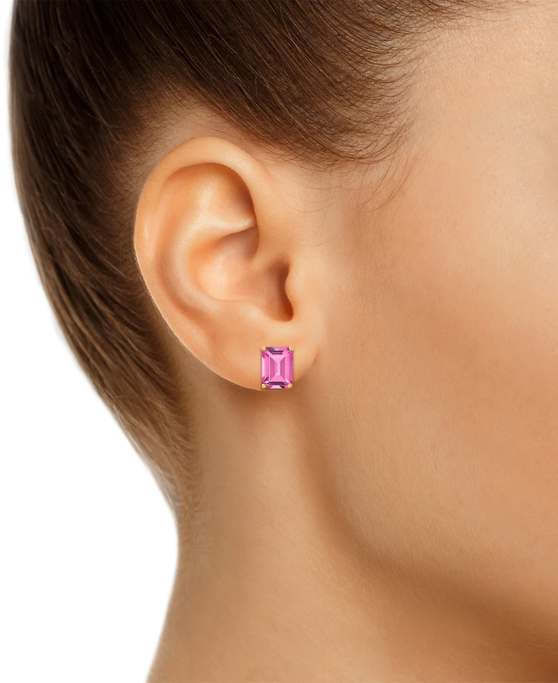 Pink Topaz (4 ct. t.w.) Stud Earrings 14K Yellow Gold or White